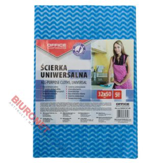 Ścierka uniwersalna Office Products 32x50 cm, super cienka, mix kolorów 5 sztuk