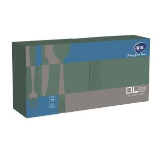 Serwetki AHA 33 x 33 cm, 2-warstwowe, składanie 1/4, 250 sztuk zielone
