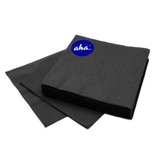 Serwetki AHA 33 x 33 cm, 3-warstwowe, składanie 1/4, 20 sztuk czarne
