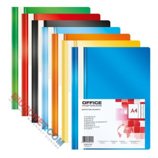 Skoroszyt Office Products A4, plastikowy 100/170 mikronów, miękki, opakowanie 25 sztuk niebieski