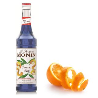 Syrop Monin Blue Curacao w szklanej butelce, do kawy i deserów 0,7L