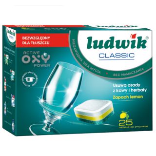 Tabletki Ludwik Classic Lemon, tabletki do zmywarek 20 sztuk