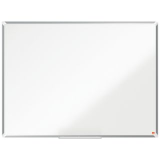 Tablica suchościeralna Nobo Premium Plus, stalowa lakierowana, w ramie aluminiowej, z półką 90 x 120 cm