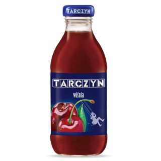 Tarczyn Wiśnia 300ml, sok owocowy w szklanej butelce 15 sztuk