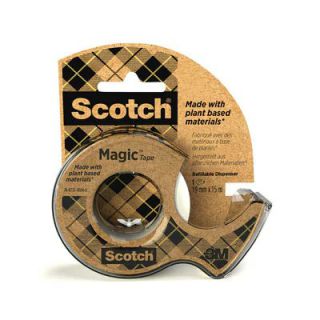 Taśma biurowa Scotch Magic Greener Choice, matowa niewidoczna, z podajnikiem 19 mm x 15 m