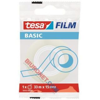 Taśma klejąca biurowa Tesa Basic, 15mm x 33m 1 sztuka