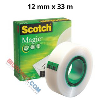 Taśma klejąca Scotch Magic, matowa niewidoczna, biurowa 12mm x 33m