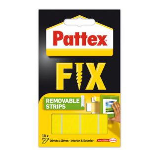 Taśma montażowa Pattex FIX, dwustronne paski, białe, 10 sztuk 20 x 40 mm