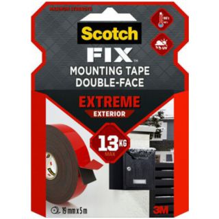 Taśma montażowa Scotch FIX Extreme Exterior max 13kg, dwustronna, do zastosowań na zewnątrz, czarna 19 mm x 5 m