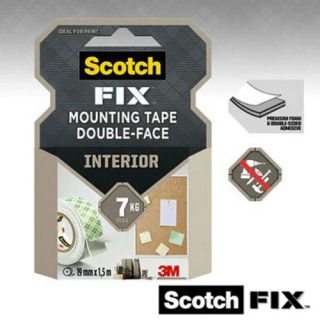 Taśma montażowa Scotch FIX Interior max 7kg, dwustronna, do zastosowań wewnątrz, biała 19 mm x 1,5 m