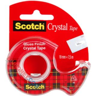 Taśma Scotch Crystal z podajnikiem, błyszcząca 19 mm x 7,5 m