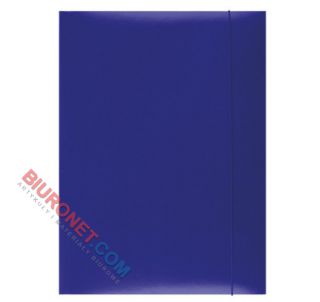 Teczka kartonowa Office Products A4, miękka 300g, lakierowana, z prostą gumką niebieski