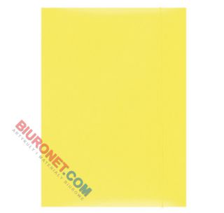 Teczka kartonowa Office Products A4, miękka 300g, lakierowana, z prostą gumką żółty