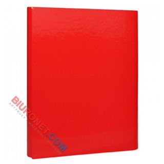 Teczka przestrzenna Office Products A4, grzbiet 4 cm, kartonowa na rzep, 3-skrzydłowa czerwona