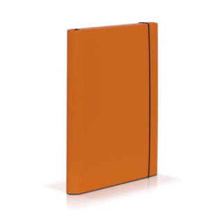Teczka przestrzenna VauPe Caribic A4, grzbiet 4 cm, czarna wyklejka, kartonowa na gumkę pomarańczowy