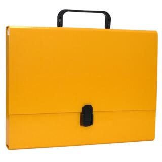 Teczka z rączką Office Products, grzbiet 5 cm, kartonowa żółta