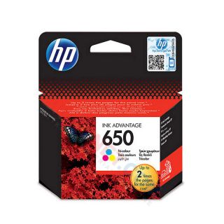 Tusz HP 650 do DeskJet Ink Advantage 1515, pojemność 6,5ml, wydajność 200 stron CMY