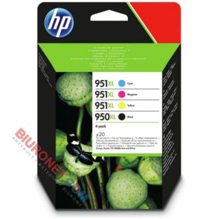 Tusz oryginalny HP 950XL / 951XL do Officejet Pro 8610, 8620, 8600 CMYK