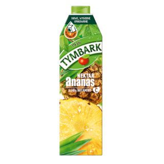 Tymbark Ananas 1L, owocowy nektar w kartonie 1 sztuka