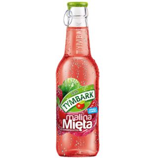 Tymbark Malina Mięta 250ml, owocowy napój w szklanej butelce 24 sztuki