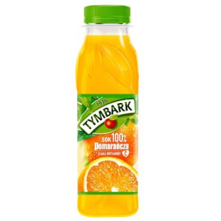 Tymbark Pomarańcza 300ml, owocowy sok 100% w butelce PET 12 sztuk