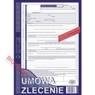 Umowa Zlecenie A4, 40 kartek, samokopiujący druk Michalczyk i Prokop 511-1U 40 kartek