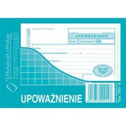 Upoważnienie A6, 80 kartek, samokopiujący druk Michalczyk i Prokop 320-5 80 kartek