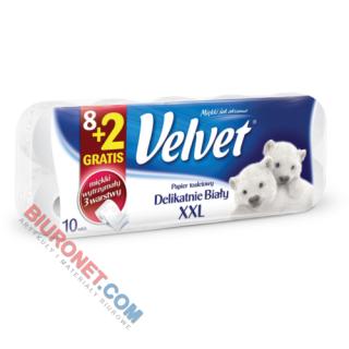 Velvet XXL Delikatnie Biały, papier toaletowy 8 rolek + 2 gratis