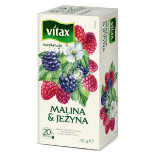 Vitax Inspirations, herbata owocowa, 20 torebek malina - jeżyna