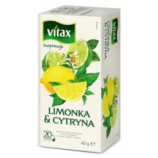 Vitax Inspirations, herbata owocowa, 20 torebek limonka - cytryna