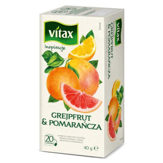 Vitax Inspirations, herbata owocowa, 20 torebek grejpfrut - pomarańcza