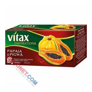Vitax Inspirations, herbata owocowa, 20 torebek papaja - pigwa