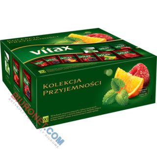 Vitax Kolekcja Przyjemności, zestaw herbat w kopertach, 9 smaków 90 torebek