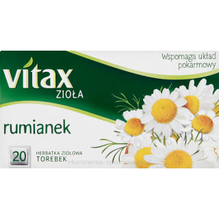 Vitax Zioła, herbata ziołowa, 20 torebek rumianek
