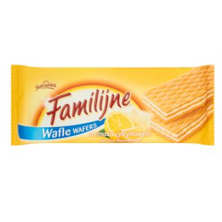 Wafle Familijne Jutrzenka z kremem, 180g cytrynowe