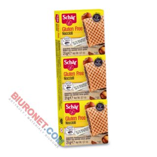 Wafle Schar Noccioli, bezglutenowe, z kremem orzechowym 21g x 3 sztuki