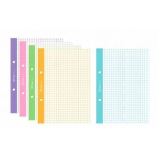 Wkład do segregatora Interdruk A5, kartki w kratkę do wpięcia, kolorowy lewy margines 50 kartek
