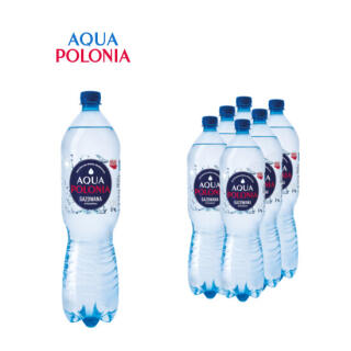 Woda Aqua Polonia 1,5L x 6 sztuk, mineralna, w butelkach PET gazowana