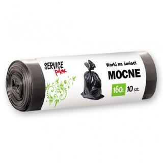 Worki na odpady Stella Service Pack Mocne LDPE, czarne 160L x 10 sztuk