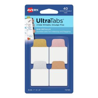 Zakładki indeksujące Avery Zweckform Ultra Tabs 25,4 x 38,1 mm, białe 40 sztuk