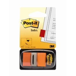 Zakładki indeksujące Post-it 25 x 43 mm, foliowe paski, 50 sztuk pomarańczowy