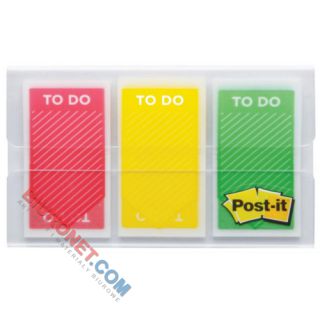 Zakładki indeksujące Post-it z napisem TO DO, 100 sztuk, foliowe strzałki 25 x 43 mm 3 kolory