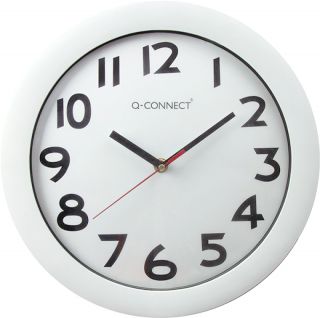 Zegar ścienny Q-Connect Budapest, średnica 30cm kolor biały