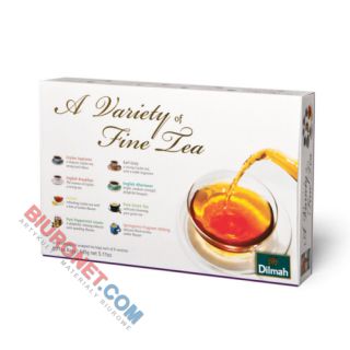 Zestaw herbat Dilmah A Variety of Fine Tea, 8 smaków w kopertach
 80 kopert