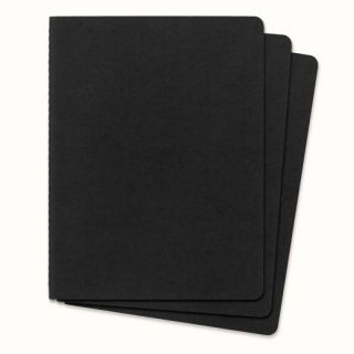 Zeszyt Moleskine Cahier Journals XL 19x25 cm, 120 kartek, czarna oprawa tekturowa, 3 sztuki w linie