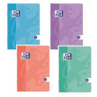 Zeszyt Oxford Soft Touch Pastel A5, w linie z marginesem, papier 90g, miękka oprawa, miks okładek 60 kartek