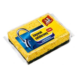 Zmywak celulozowy Jan Niezbędny Superchłonny 7 x 11 cm, gąbka kuchenna 1 sztuka