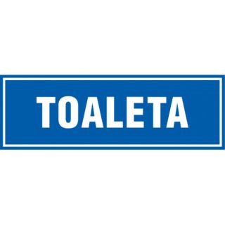 Znak informacyjny tabliczka napis TDC, z napisem: "Toaleta" 10 x 30 cm