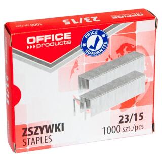 Zszywki galwanizowane Office Products, opakowanie 1000 sztuk 23/15