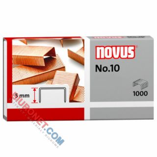 Zszywki miedziowane Novus, 1000 sztuk rozmiar No 10